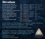 Rückseite der CD Shivoham